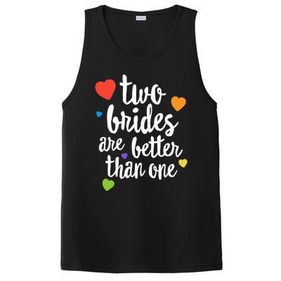 Two Brides Are Better Than One Lesbian Lgbt Mom Pride Equal Great Gift PosiCharge Competitor Tank