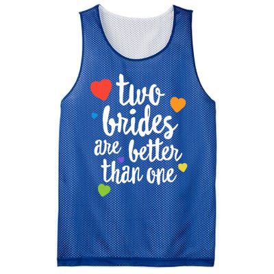 Two Brides Are Better Than One Lesbian Lgbt Mom Pride Equal Great Gift Mesh Reversible Basketball Jersey Tank