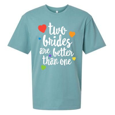 Two Brides Are Better Than One Lesbian Lgbt Mom Pride Equal Great Gift Sueded Cloud Jersey T-Shirt