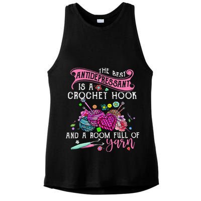 The Best Antidepressant Is A Crochet Hook Ladies PosiCharge Tri-Blend Wicking Tank