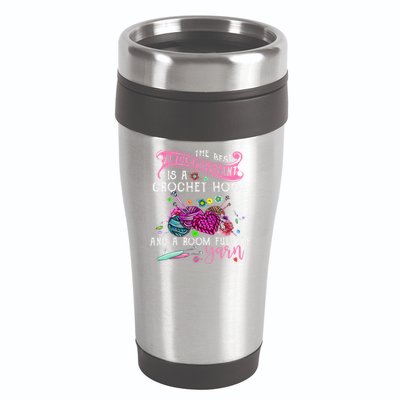 The Best Antidepressant Is A Crochet Hook 16oz Travel Tumbler