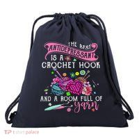 The Best Antidepressant Is A Crochet Hook Drawstring Bag