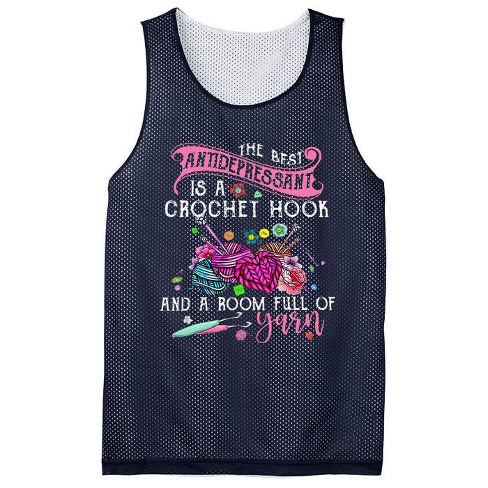 The Best Antidepressant Is A Crochet Hook Mesh Reversible Basketball Jersey Tank