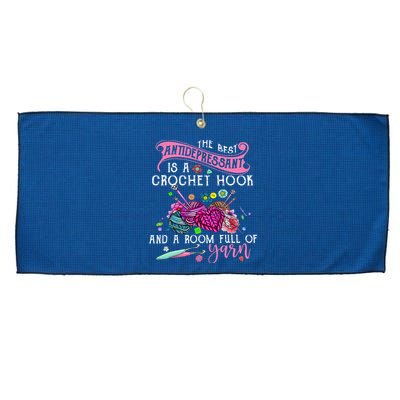 The Best Antidepressant Is A Crochet Hook Large Microfiber Waffle Golf Towel