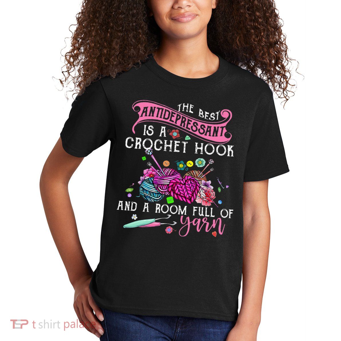 The Best Antidepressant Is A Crochet Hook Kids T-Shirt