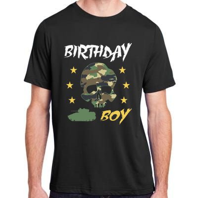 Tank Birthday Army Camouflage Skull Military Adult ChromaSoft Performance T-Shirt