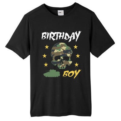 Tank Birthday Army Camouflage Skull Military Tall Fusion ChromaSoft Performance T-Shirt