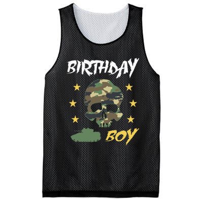 Tank Birthday Army Camouflage Skull Military Mesh Reversible Basketball Jersey Tank