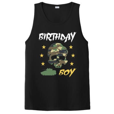 Tank Birthday Army Camouflage Skull Military PosiCharge Competitor Tank