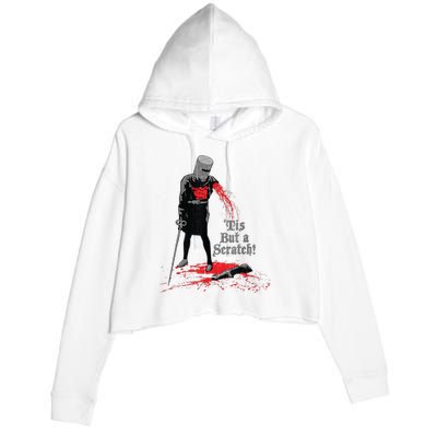 Tis But A Scratch Crop Fleece Hoodie