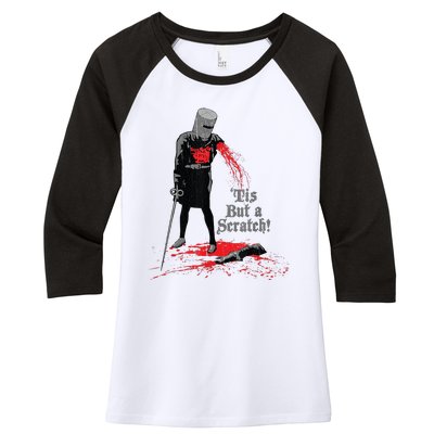 Tis But A Scratch Women's Tri-Blend 3/4-Sleeve Raglan Shirt