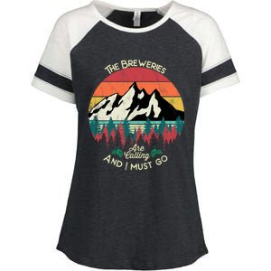 The Breweries Are Calling And I Must Go Beer Meaningful Gift Enza Ladies Jersey Colorblock Tee