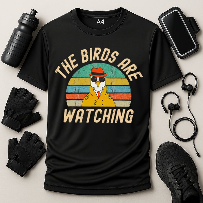The Birds Are Watching Wake Up America Cooling Performance Crew T-Shirt