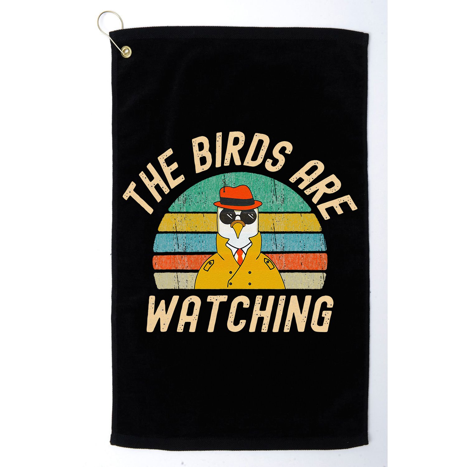 The Birds Are Watching Wake Up America Golf Towel