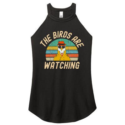 The Birds Are Watching Wake Up America Women's Perfect Tri Rocker Tank