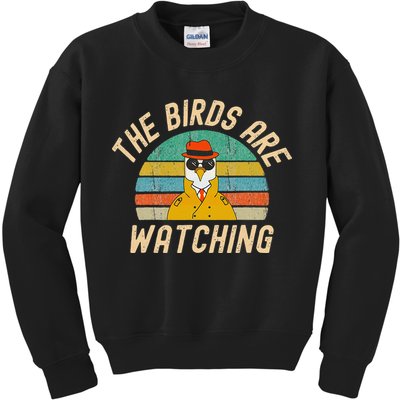 The Birds Are Watching Wake Up America Kids Sweatshirt