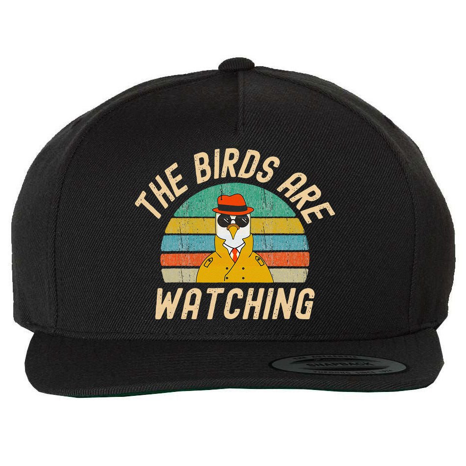 The Birds Are Watching Wake Up America Wool Snapback Cap