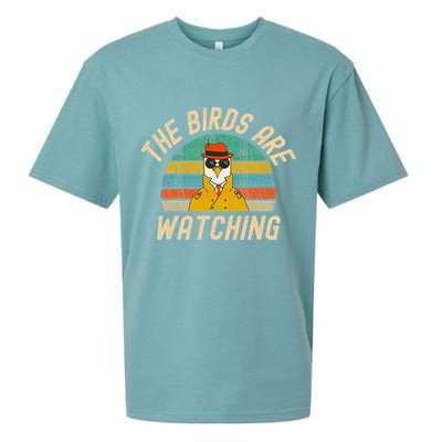 The Birds Are Watching Wake Up America Sueded Cloud Jersey T-Shirt
