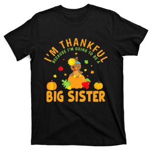 Thanksgiving Baby Announcement Big Sister Turkey T-Shirt