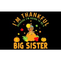 Thanksgiving Baby Announcement Big Sister Turkey Bumper Sticker