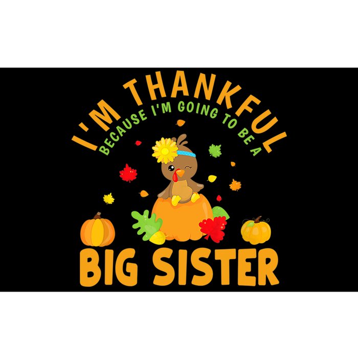 Thanksgiving Baby Announcement Big Sister Turkey Bumper Sticker