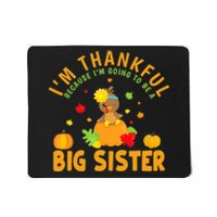 Thanksgiving Baby Announcement Big Sister Turkey Mousepad