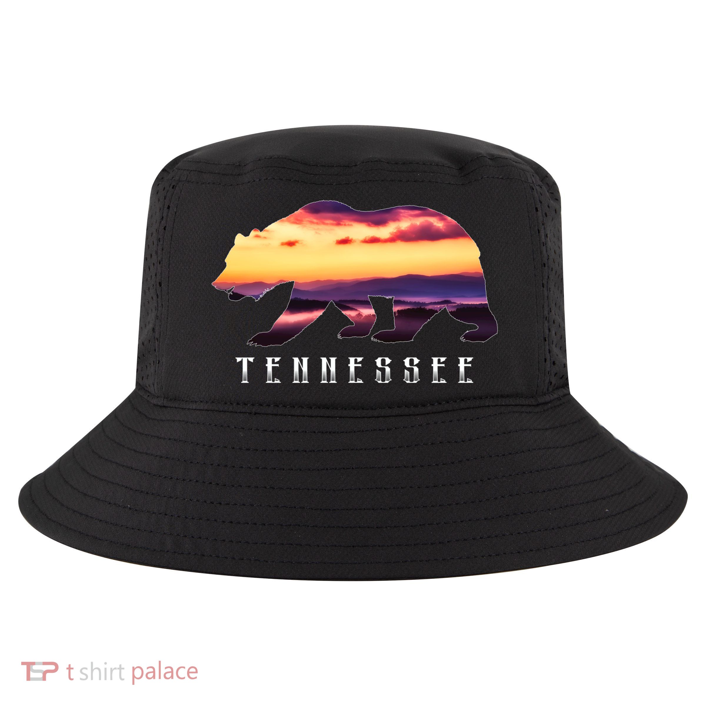 Tennessee Bear And Great Smoky Mountains Park Image Souvenir Gift Cool Comfort Performance Bucket Hat