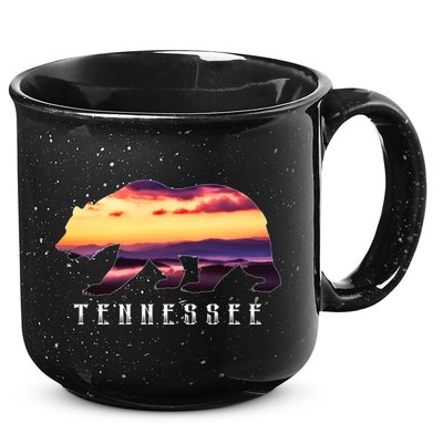 Tennessee Bear And Great Smoky Mountains Park Image Souvenir Gift 15oz Campfire Ceramic Mug
