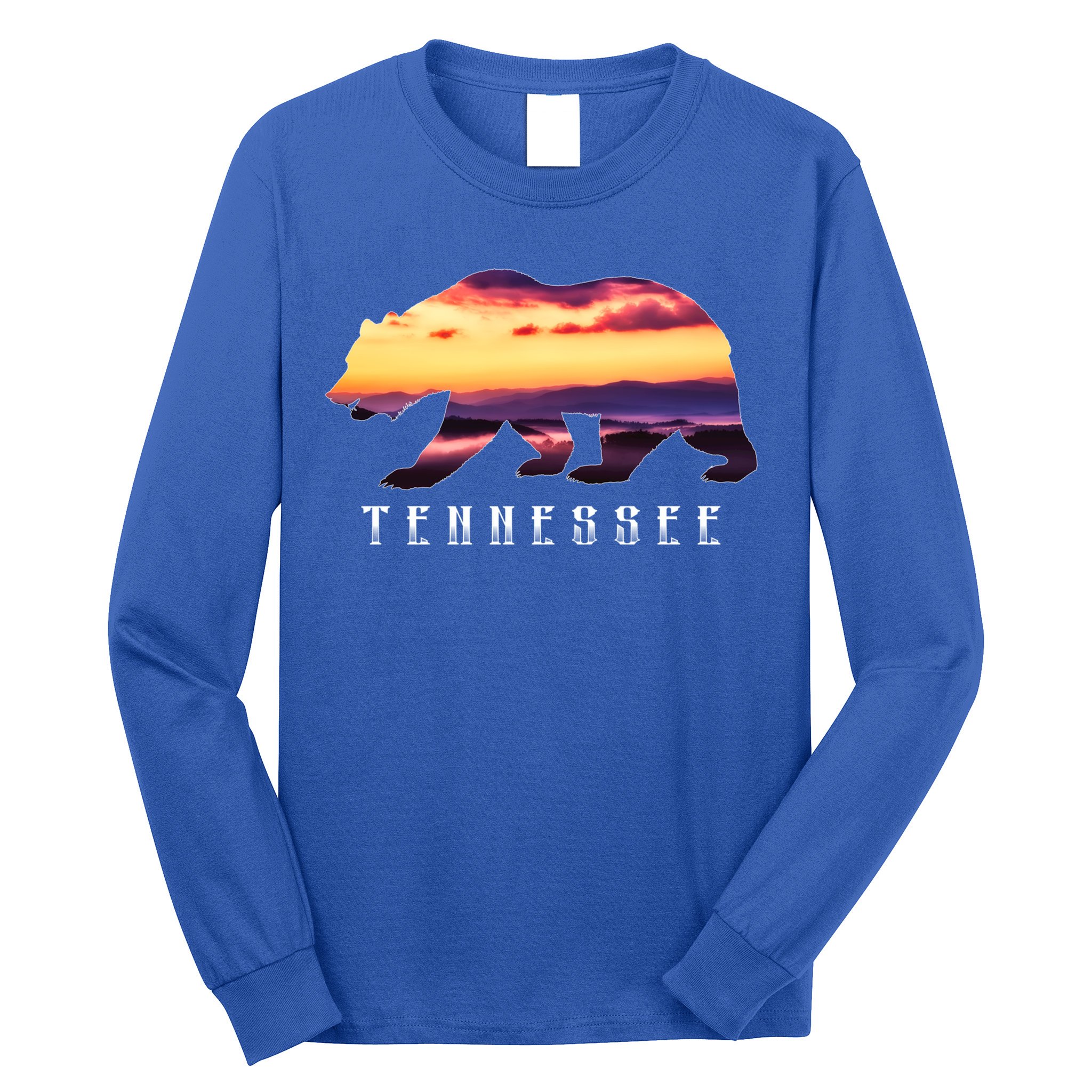 Tennessee Bear And Great Smoky Mountains Park Image Souvenir Gift Long Sleeve Shirt