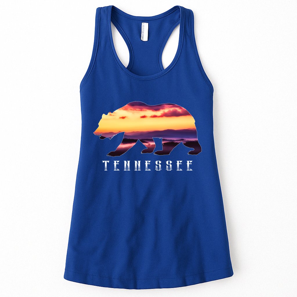 Tennessee Bear And Great Smoky Mountains Park Image Souvenir Gift Womens Tank Top