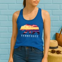 Tennessee Bear And Great Smoky Mountains Park Image Souvenir Gift Womens Tank Top