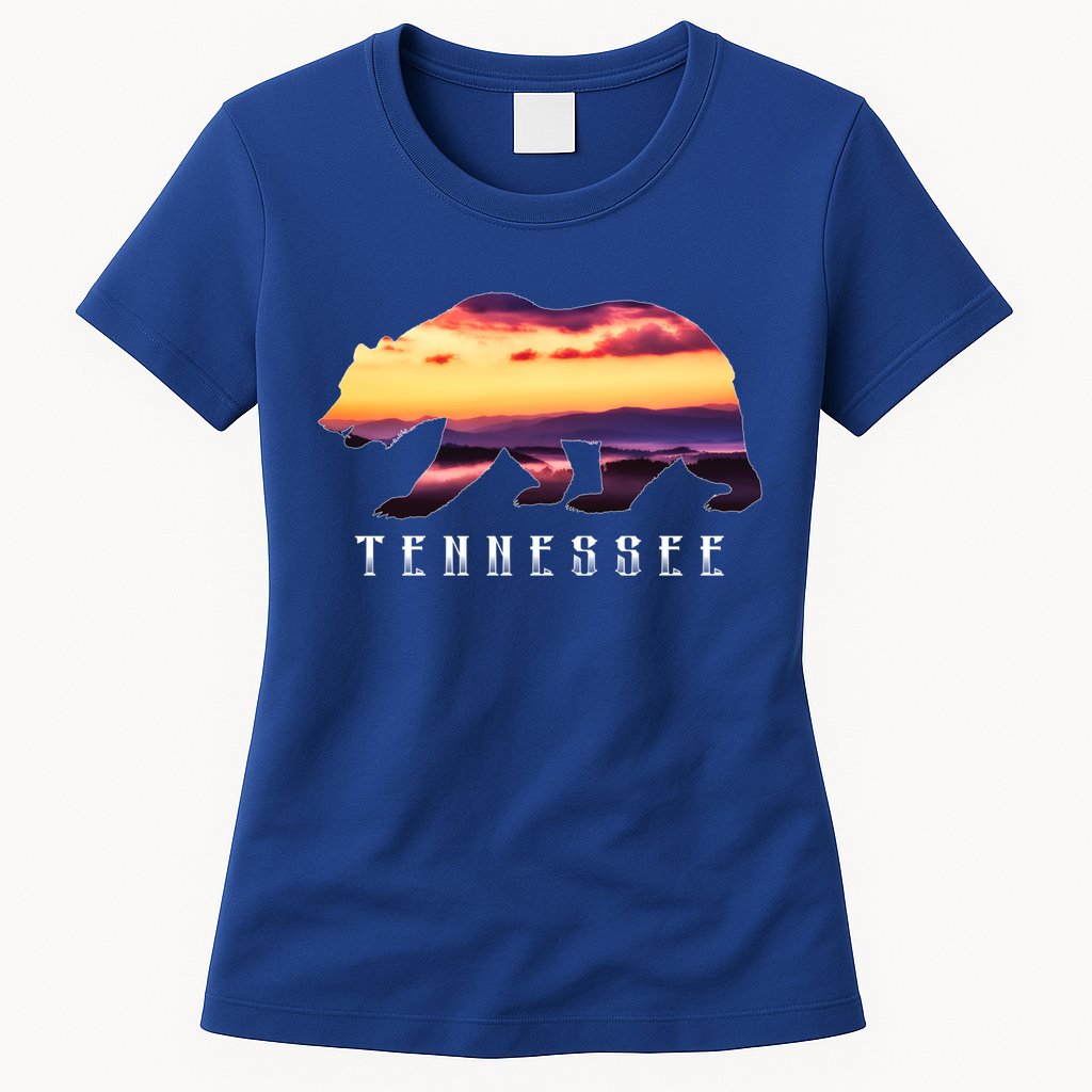 Tennessee Bear And Great Smoky Mountains Park Image Souvenir Gift Womens T-Shirt