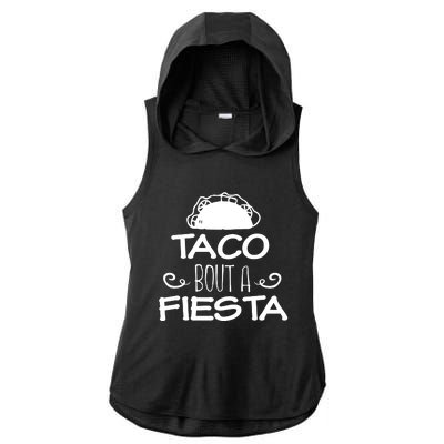 Taco Bout A Fiesta Ladies PosiCharge Tri-Blend Wicking Draft Hoodie Tank