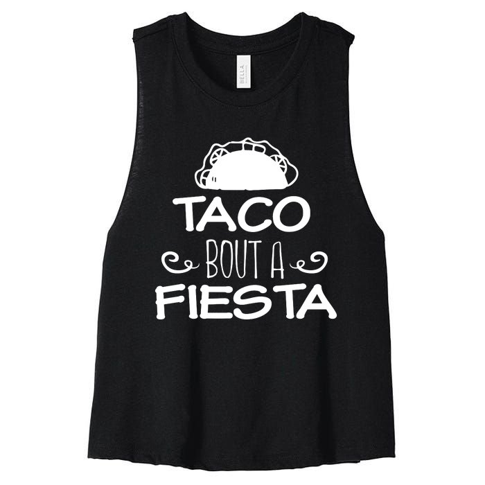 Taco Bout A Fiesta Women's Racerback Cropped Tank