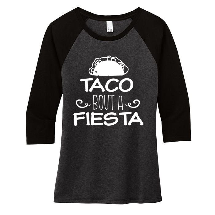 Taco Bout A Fiesta Women's Tri-Blend 3/4-Sleeve Raglan Shirt