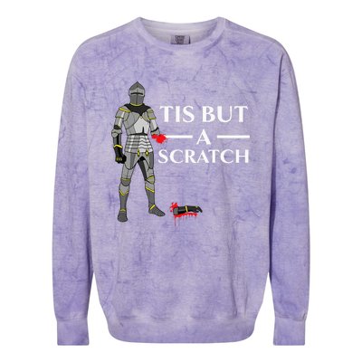 Tis But A Scratch Knight Lover Knighthood Warrior Colorblast Crewneck Sweatshirt