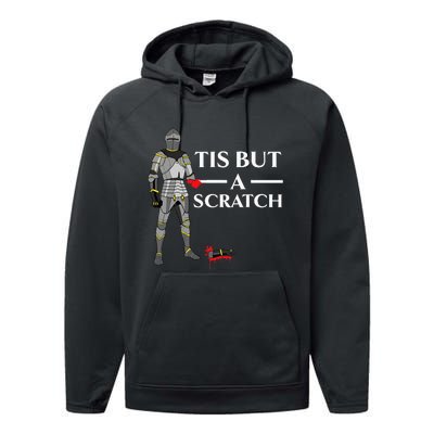 Tis But A Scratch Knight Lover Knighthood Warrior Performance Fleece Hoodie