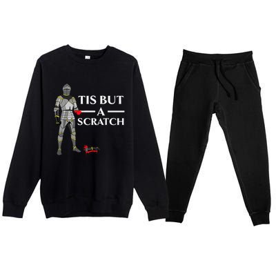 Tis But A Scratch Knight Lover Knighthood Warrior Premium Crewneck Sweatsuit Set