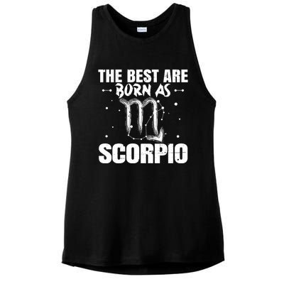 The Best Are Born As Scorpio Zodiac Sign Lover Funny Gift Ladies PosiCharge Tri-Blend Wicking Tank