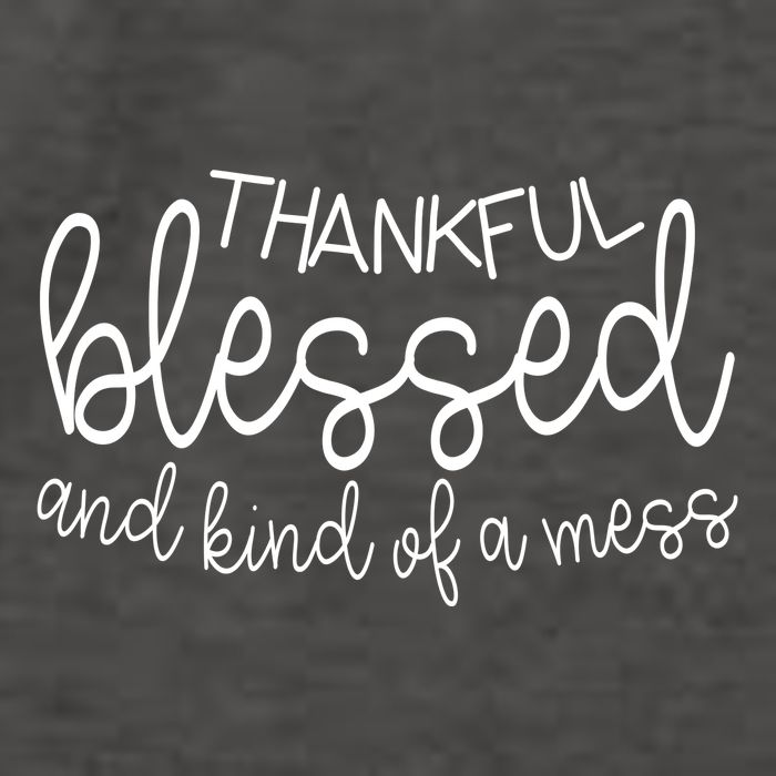 Thankful Blessed And Kind Of A Mess Funny Vector Backpack