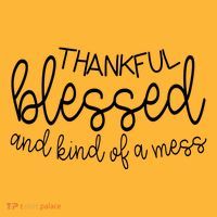 Thankful Blessed And Kind Of A Mess Funny Sustainable Knit Beanie