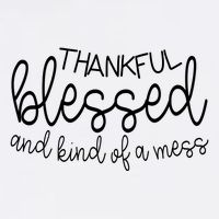 Thankful Blessed And Kind Of A Mess Funny Garment-Dyed Sweatshirt