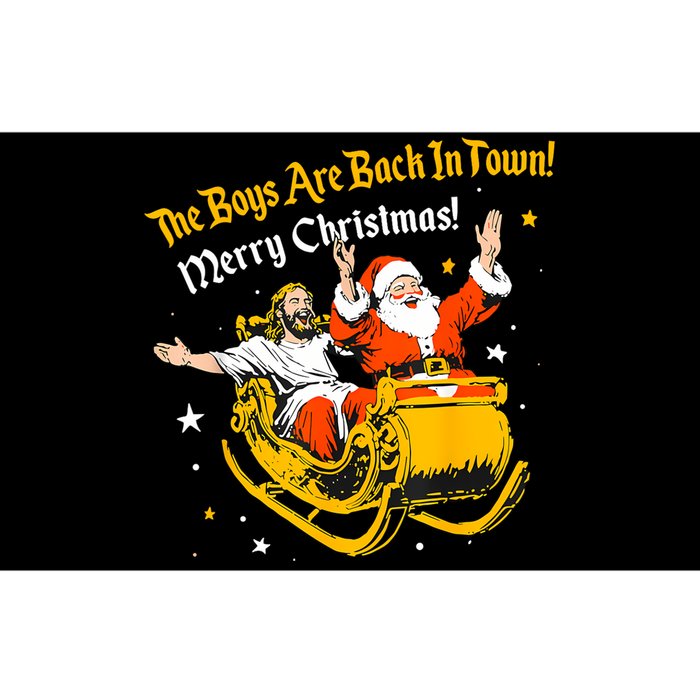 The Boy Are Bach In Town Merry Christmas Santa Bumper Sticker