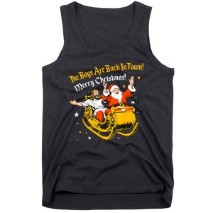 The Boy Are Bach In Town Merry Christmas Santa Tank Top