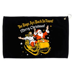 The Boy Are Bach In Town Merry Christmas Santa Grommeted Golf Towel