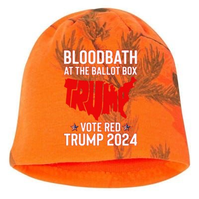 Trump Bloodbath At The Ballot Box 2024 Kati - Camo Knit Beanie