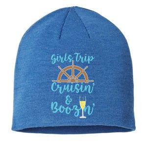 Trip Boozin And Cruisin Cruise Ship Funny Gift Sustainable Beanie