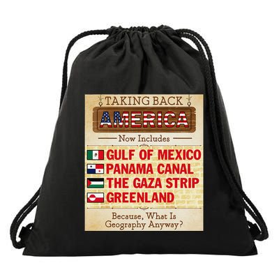 Taking Back America Meme Geography Fail Funny Gulf Of Mexico Drawstring Bag