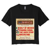 Taking Back America Meme Geography Fail Funny Gulf Of Mexico Women's Crop Top Tee