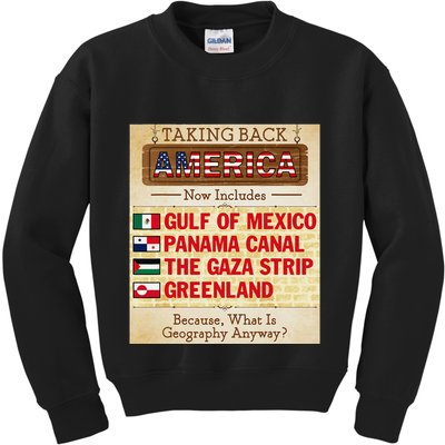 Taking Back America Meme Geography Fail Funny Gulf Of Mexico Kids Sweatshirt
